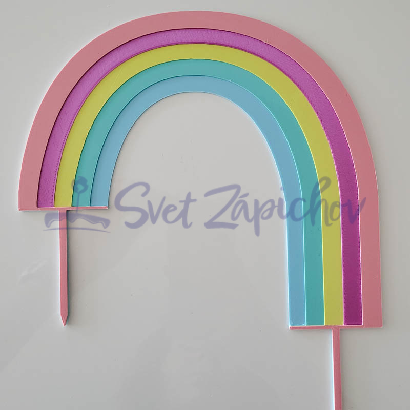 Dúha na dve torty rozdielnej výšky