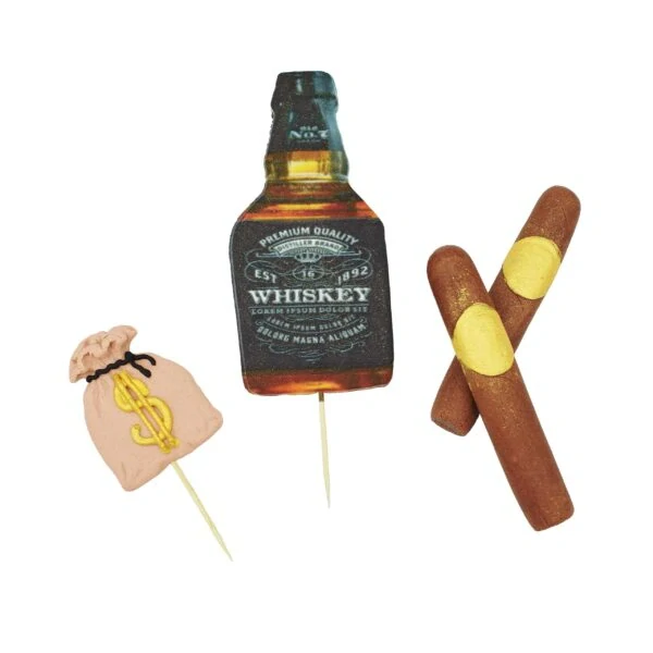 Cukrová sada zápichy Jack Daniels 4 ks