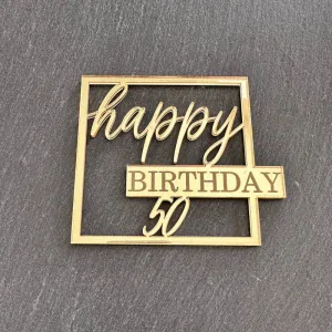 Happy birthday štvorec s číslom