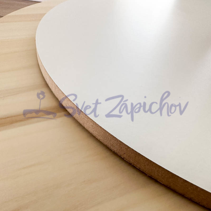 Hrubý 8 mm podnos kruh - Biely