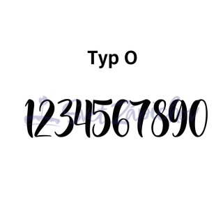 Jednočíslo 0-9 Typ čísla O