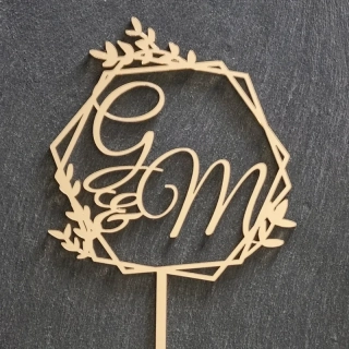 Svadba kruh s iniciálmi 2