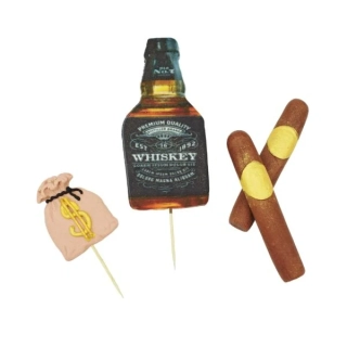 Cukrová sada zápichy Jack Daniels 4 ks