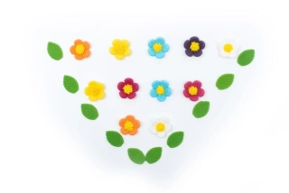 Ozdoba cukrová sada jarné kvety 21 ks