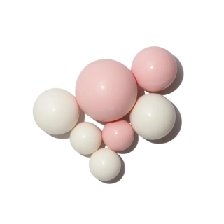 Čokoládové gule bielo-ružové 7 ks