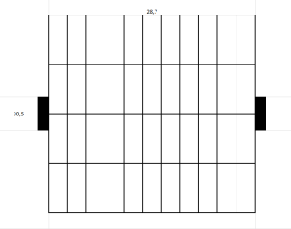 Naznačovač rezov 44 x 7,5 x 2,5