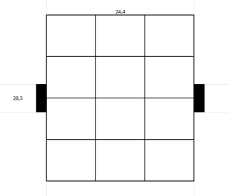 Naznačovač rezov 12 x 8 x 7