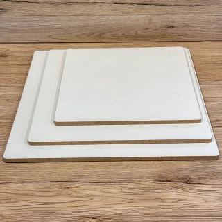 Hrubý 8 mm podnos štvorec - Biely