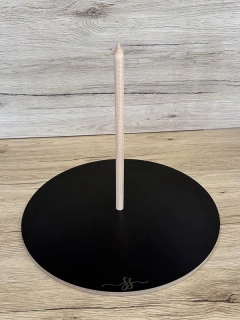 Podnos kruh 8 mm gravír s tyčou - Čierny