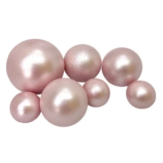 Čokoládové gule perleťové ružové 6 ks